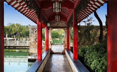 盛程園林-公園古建筑長廊工程承接-景觀古建筑長廊施工造價